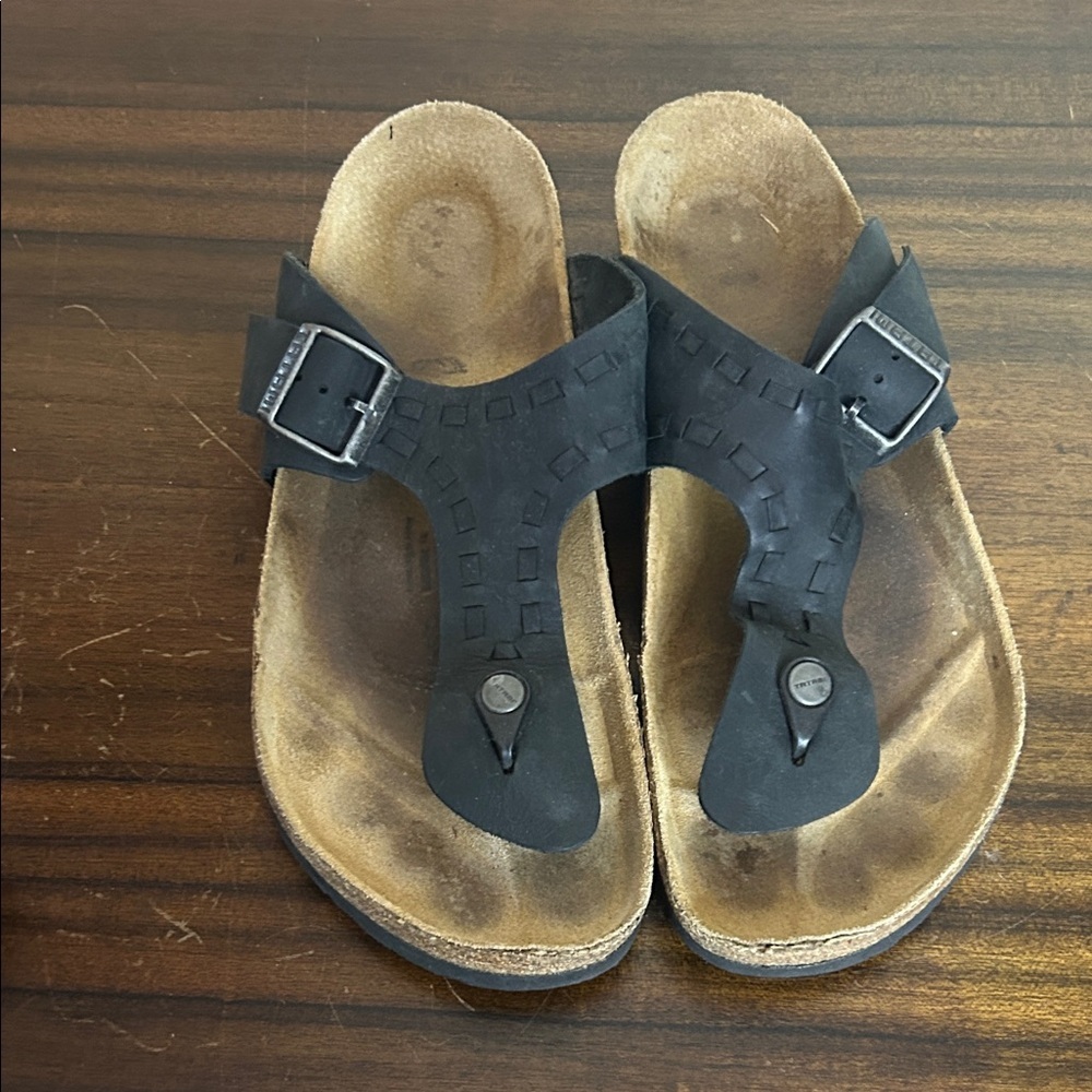 Tatami by Birkenstock Black Gizeh Woven Sandals Size 45